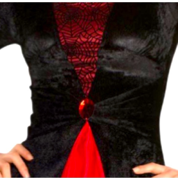 CostumesUSA Adult Halloween Countess Vampiretta Vampire Dress & Collar Sz S - Picture 4 of 7